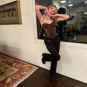 Urban outfitters brown corset top